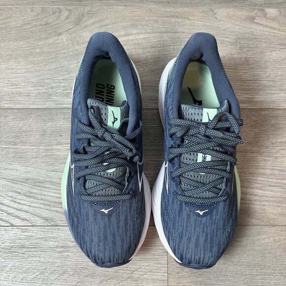 Mizuno Wave Rider 28 - Women’s Size 6.5 - Blue/Green/White - Picture 2 of 9